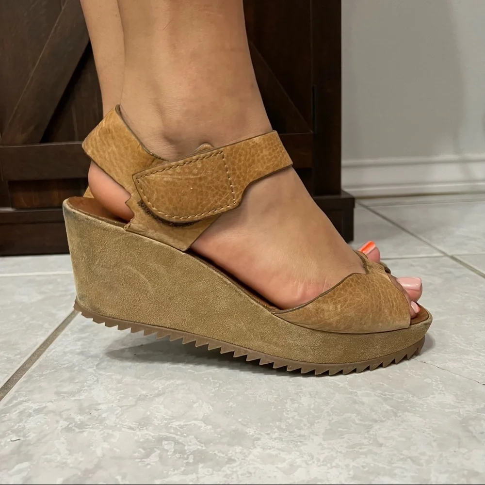 Predro Garcia Utiel Suede Wedge Sandals